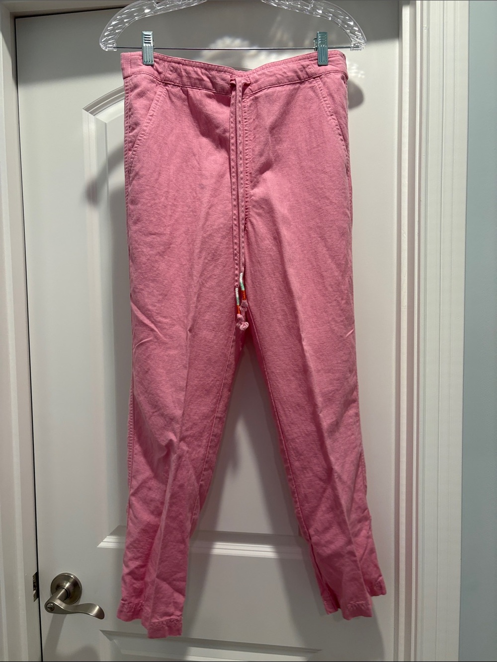 J. Crew Pink Linen Blend Pants
